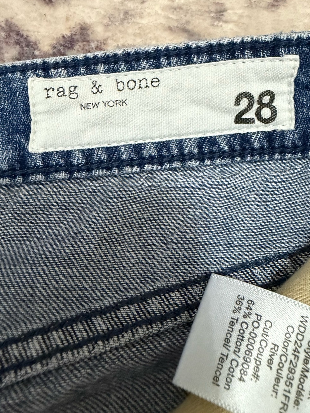 Rag & Bone Featherweight Logan Mid Rise Wide-Leg Jeans 28 - Picture 7 of 9